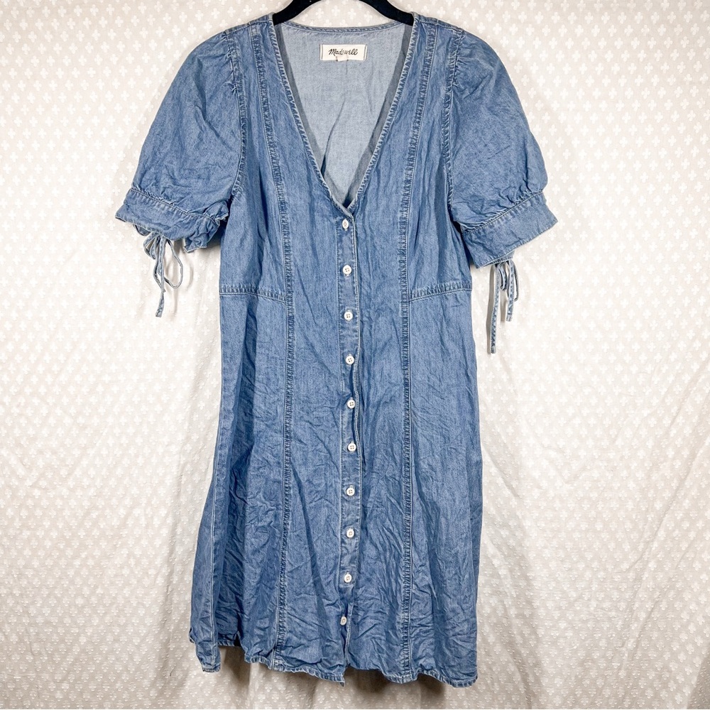 Madewell Blue Denim‎ Button Front Dress - Picture 2 of 6